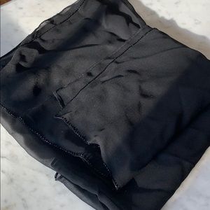 Black lightweight shawl w/ sequence on all edges